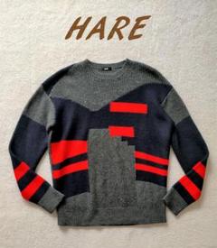 HARE ハレ ランダム 切り替え ニット M