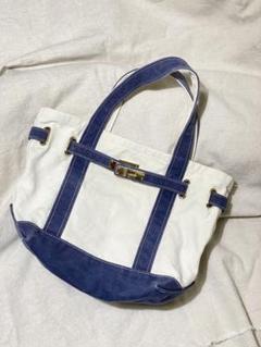 極美品 シータパランティカ トートバッグ S キャンバス ターンロック ネイビー sita parantica シータパランティカ ミディアム キャンバス