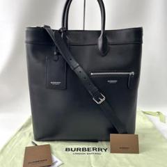 バーバリー BURBERRY レザー トートバッグ 2way ビジネスバッグ 黒 BURBERRY(バーバリー) / トートバッグ/レザー/BLK/無地 | 中古品