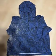 BEAMS プリント ジップアップフーディ L BLUE ビームス リフレクター