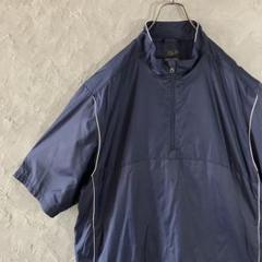 GREG NORMAN プルオーバー　半袖　ハーフジップ　古着　ネイビー　VT2
