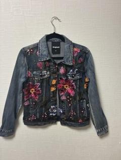 ✨美品 Desigual スパンコール 花柄 刺繍 デニムジャケット 38 2025年最新】デシグアル レディース Gジャン・デニムジャケット