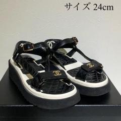 美品CHANELサンダル　37 ヒール ブラック　ゴールド　シャネルキルティング 美品CHANELサンダル 37 ヒール ブラック ゴールド シャネル