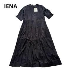 IENA コットンボイルピンタックシャツワンピース 38 ブラック IENA（イエナ）の「コットンボイルピンタックシャツワンピース