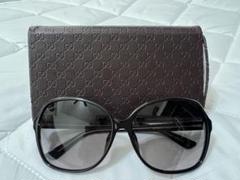 GUCCIブラックラウンドサングラス ケース付き - メルカリ