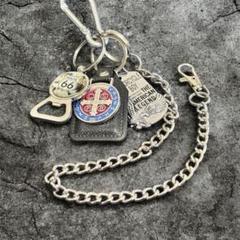 カラビナ　ウォレットチェーン　キーホルダー　ストラップ　ストリート　アメカジ　b