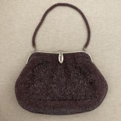 美品✨ ヴィンテージ ビーズバッグ パーティバッグ ポーチ チェーン ブラック ヴィンテージビーズバッグ 018 | きもののここち 透佳