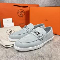 【新品未使用】HERMES イグナシオ 42 デッキシューズ ヴォー・ヴェロア