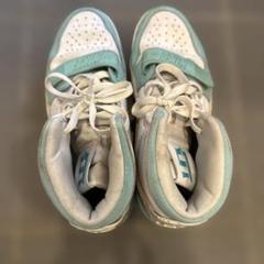 NIKE バスケットボールシューズ ホワイト/ターコイズ
