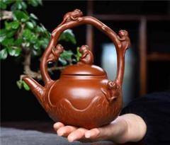 猿の壺紫砂壺 中国古美術  紫泥急須・茶壺・茶道具置物・古置物 m64753480478_1.jpg?1699256399