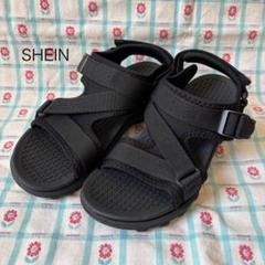 SHEIN ブラック マジックテープ　スポーツサンダル 20㎝〜21㎝