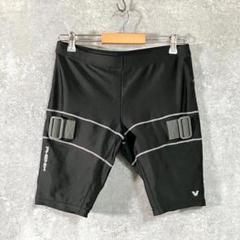PHENIX　ハーフタイツ　ブラック　ロゴ　スポーツ　ポリエステル　ベルト
