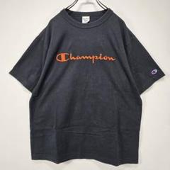 Champion　半袖　Tシャツ　L　ビッグロゴ　刺繍　人気　カラー　古着コーデ