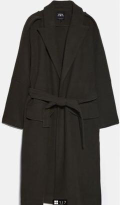 Zara ベルト付き ウールブレンドコートS サイズ ウールブレンド コート - LIMITED EDITION - モールグレー