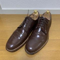 GRENSON ブラウン プレーントゥシューズ
