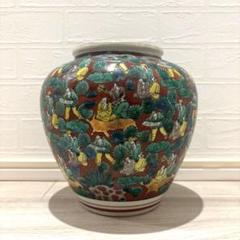 九谷焼　木米　花瓶　花器　色絵　赤絵　昭和レトロ　時代物　フラワーベース 九谷焼 木米 花瓶 花器 色絵 赤絵 昭和レトロ 時代物 フラワー