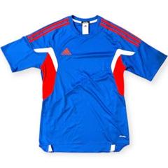 【adidas サッカーウェア】ブルー/Lサイズ/シンプルで使いやすい一着