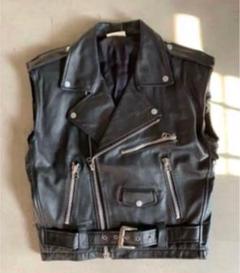 【gggt】80‘s vintage レザー ライダース ベスト gggt様専用】80's vintage レザー ライダース ベスト - メルカリ