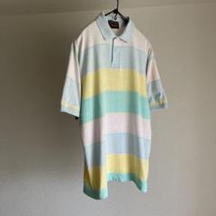 90's USA製　ボーダーポロシャツ　L