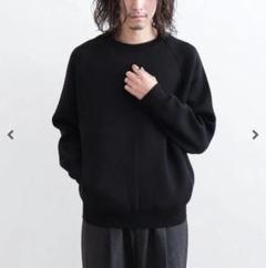 バトナー　SOLID WOOL W-FACE CREW NECK