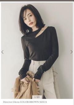anuans アニュアンス カットアウトトップス ブラウン 新品 完売品 アニュアンス anuans カットアウトトップス （BROWN
