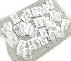 絵描き、漫画家志望さん向け/ポーズデッサンステッカー54枚のサムネイル