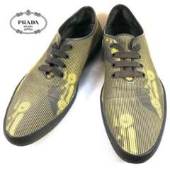 【レア】PRADA プラダ 総柄デザイン ローカットスニーカー キャンバス