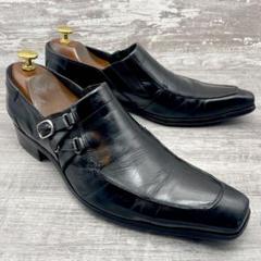 【未使用品】KATHARINE HAMNETT ブラック ダブルモンク　本革 新品訳あり 圧倒的高級感 キャサリンハムネットロンドン ダブル