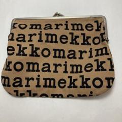 新品 marimekko Logo がま口 ポーチ マリロゴ ブラウン 楽天市場】スマートバッグ ロゴ ブラウン×ブラック（マリメッコ