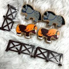 BRIO 馬のフィギュアセット 柵