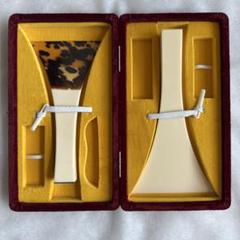 三味線バチ 撥　天然素材 鼈甲撥 高級品 本物保証　ケース付き 最高級品 天然素材 三味線 撥 バチ 開き約11cm 長唄 地唄 津軽