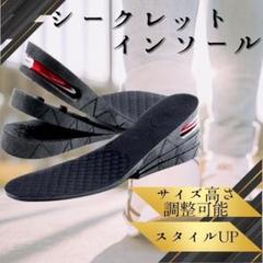 シークレットインソール 3段間 調整 中敷 エアインソール 厚底 身長 アップ