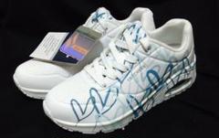 ☆新品未使用☆SKECHERS ハート柄 スニーカー ホワイト ブルー 2025年最新】スケッチャーズ スニーカー ハートの人気アイテム
