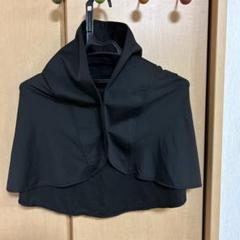 黒のフード付きケープ　日除　サンシェード　日焼け防止　日除け対策　レディース