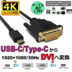 Type-c to DVI 変換ケーブルThunderbolt 3 A2-08
