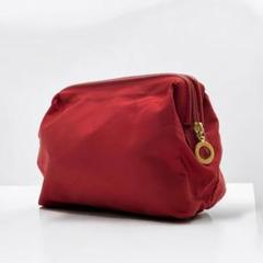 美品✨CELINE セリーヌ ポーチ 赤 ゴールド金具 小物入れ メイクポーチ