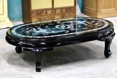 極希少】李朝家具 丸型 小物入れ テーブル アンティーク 昭和 レトロ