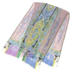 ETRO エトロ ペイズリー柄 ストール シルクシフォン aq9544