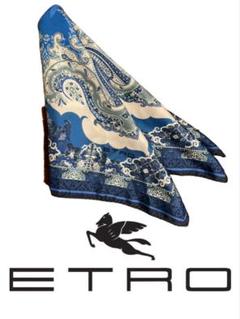 エトロ チーフ ETRO シルク100％ ペイズリー ポケットチーフ
