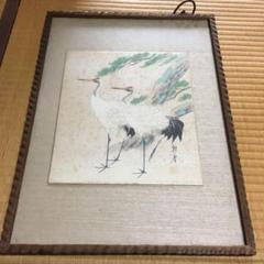 牧田種麿 群鶴図 日本画 和風 骨董品