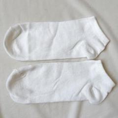 メンズ 靴下 薄手 ショートソックス くるぶし ホワイト 1足 フリーサイズ