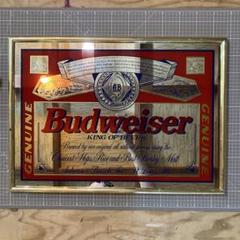 バドワイザーミラー 1875【1988年】ビンテージ Budweiser バドワイザー パブミラー