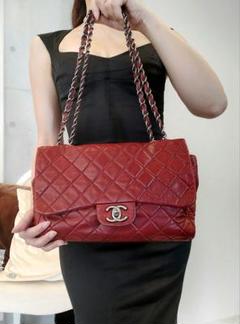 CHANEL シャネル デカマトラッセ アンティークレッド チェーンショルダー