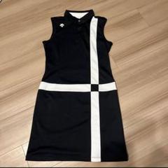 【美品】DESCENTE GOLF ノースリーブ ワンピース L DESCENTE GOLF デサントゴルフ ハイネック ノースリーブ