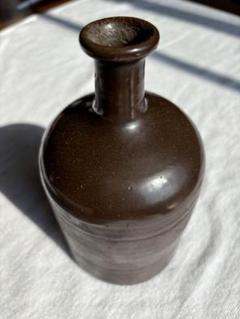 骨董美濃焼古瀬戸飴釉黒釉希少船曳船頭角切型向付小鉢現品限り