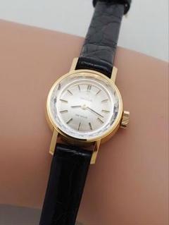 最終値下げ！k18 金無垢　オメガデビル　ビンテージ　レディース DE VILLE 【OMEGA】オメガ 金無垢 デビル Deville 750（K18YG