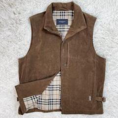 【希少】BURBERRY LONDON スエード　ノバチェック　ベスト 希少】BURBERRY LONDON スエード ノバチェック ベスト