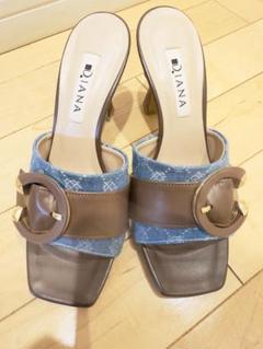 DIANA ダイアナ ミュール サンダル デニム ヒール ブルー 新品 未使用 DIANA - ダイアナ デニム サボ サンダル サボサンダル ヒール