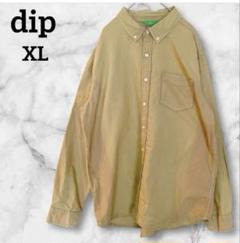 dip ボタンダウンシャツ 【L】オリーブ ゆったりサイズ メンズ