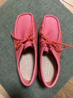 CLARKS ピンク スエード ローファー WallabeeLoafer / メンズ ワラビーローファー （メープル